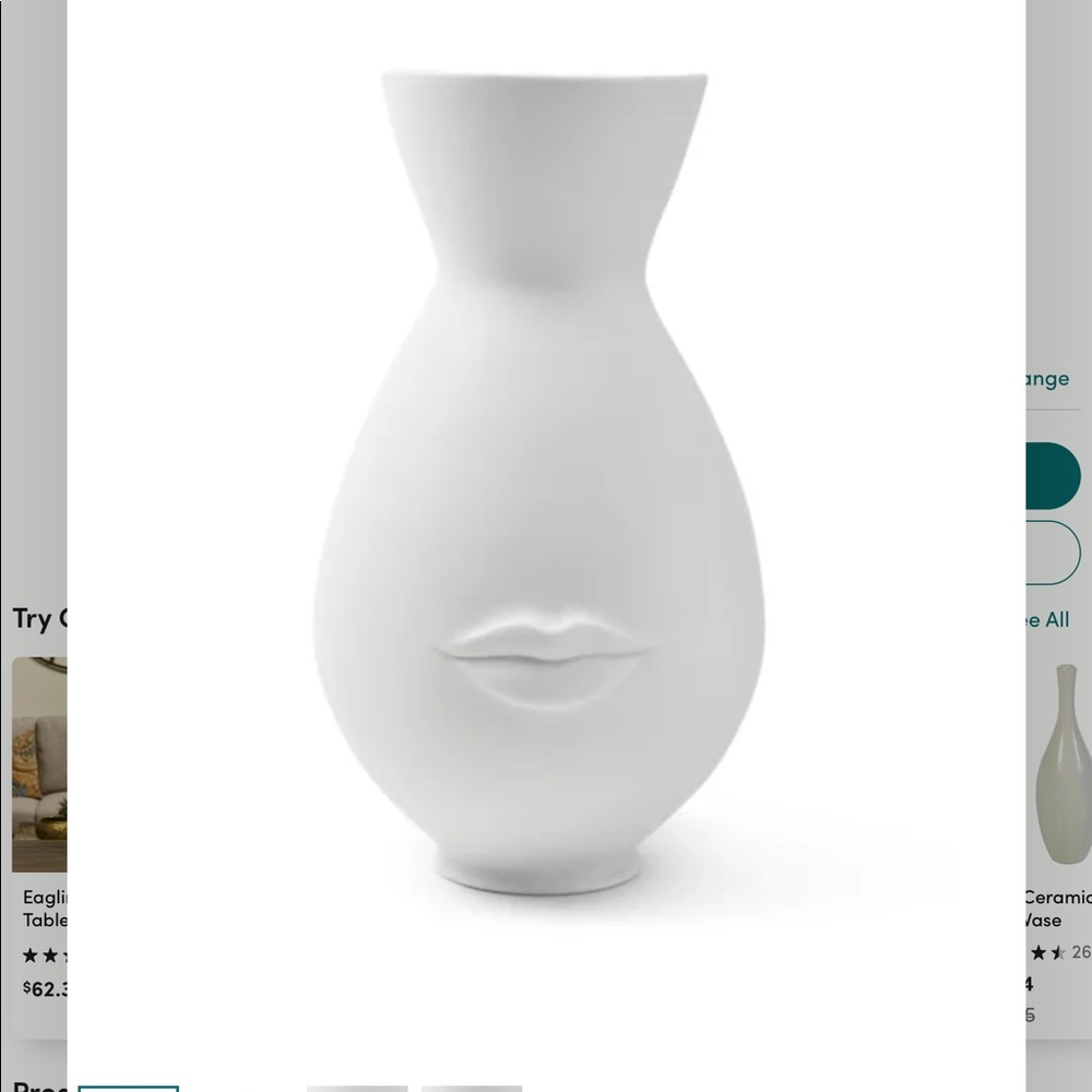 NEW Jonathan Adler Mr and Mrs Muse Reversible Vase